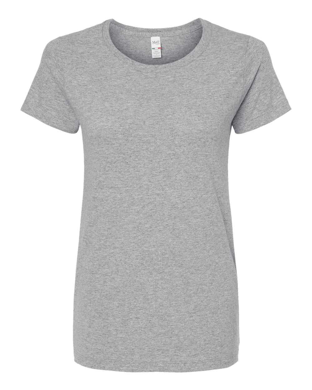 M&O 4810 Women's Gold Soft Touch T-Shirt - Athletic Gray - HIT a Double - 1