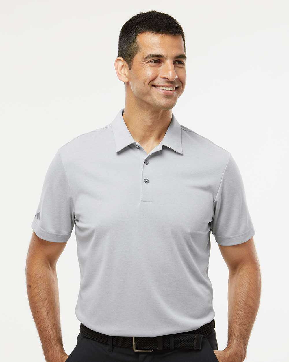 Adidas A582 Heathered Polo - Gray Two Melange - HIT a Double - 1