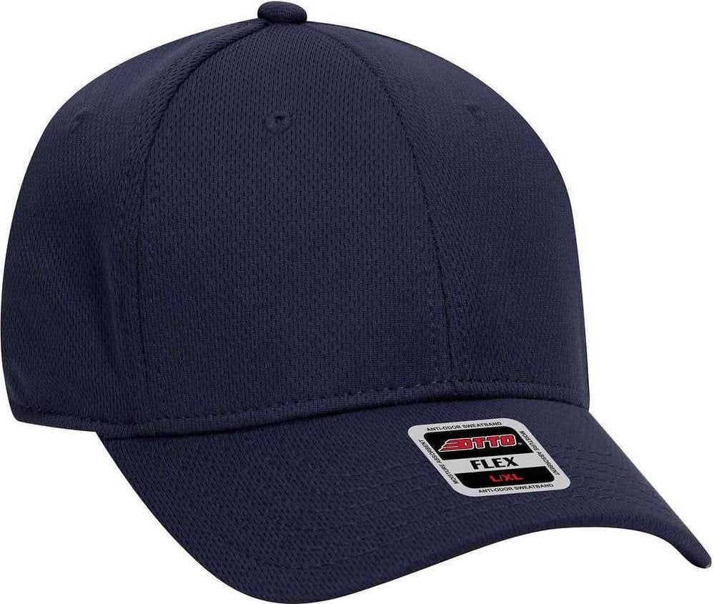 OTTO 11-1162 Cool Comfort Stretchable Polyester Cool Mesh Flex 6 Panel Low Profile Baseball Cap - Navy - HIT a Double - 1