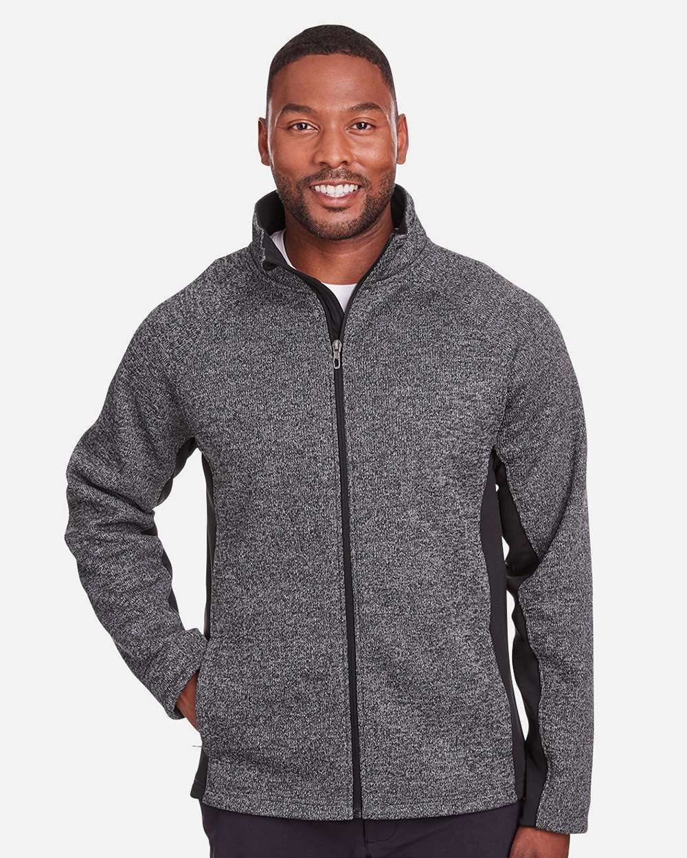 Spyder 187330 Constant Full-Zip Sweater Fleece Jacket - Black Heather Black