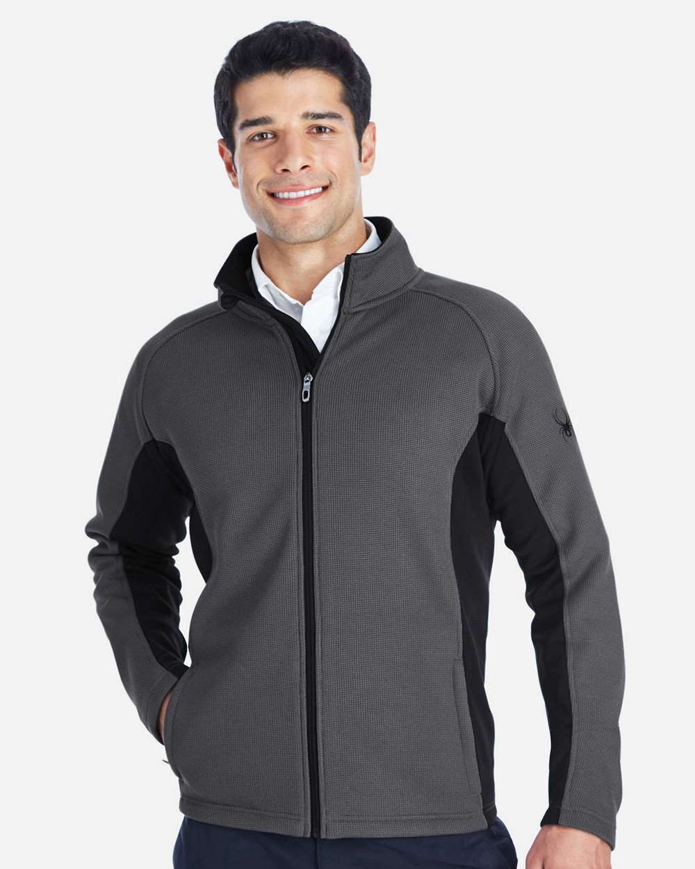 Spyder 187330 Constant Full-Zip Sweater Fleece Jacket - Polar Black