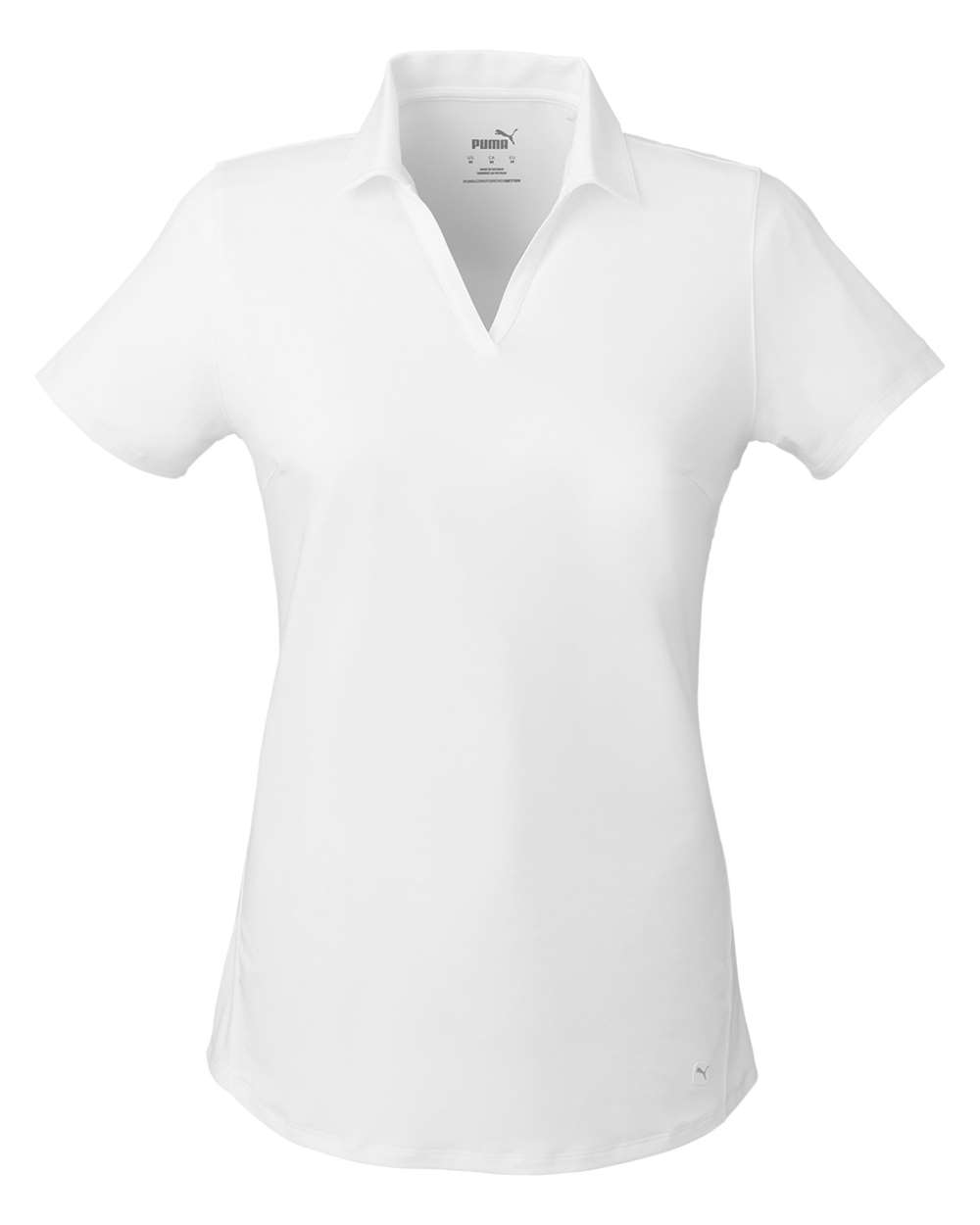 Puma Golf 597695 Women's Cloudspun Free V-neck Polo - Bright White