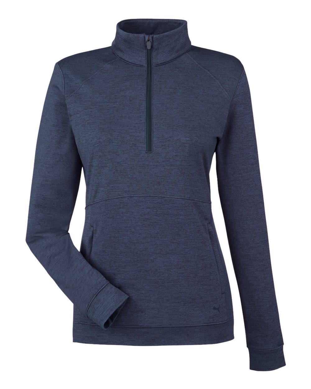 Puma Golf 535516 Women's Cloudspun Rockaway Quarter-Zip Pullover - Navy Blazer