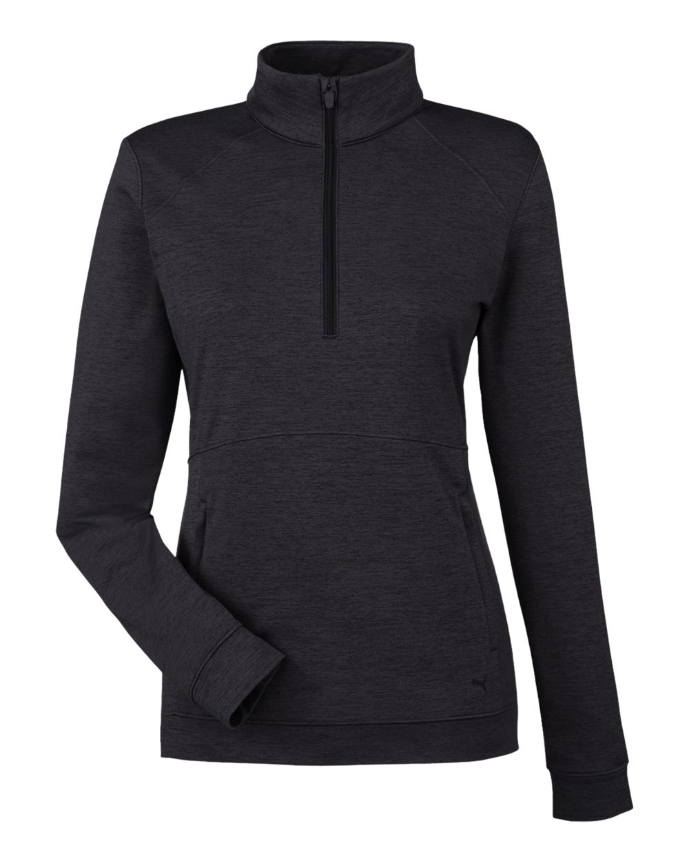Puma Golf 535516 Women's Cloudspun Rockaway Quarter-Zip Pullover - Puma Black