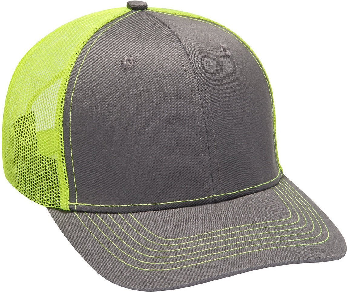 Adams Headwear PV112 Epic Cap - Charcoal Neon Yellow