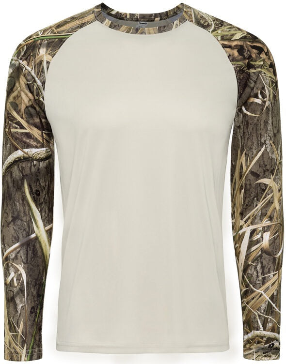 Paragon 236 Jackson Mossy Oak Sublimated Sleeve Tee - Sand Shadow Grass Habitat