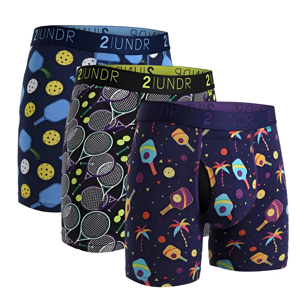 2undr Swing Shift Boxer Brief 3 Pack P.balls/deuce/p.paradise - Pickled Balls Deuce Pickle Paradise
