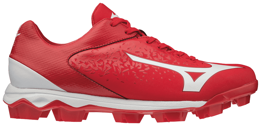 Mizuno Select Nine Low Molded Cleats - Red White - HIT a Double - 2