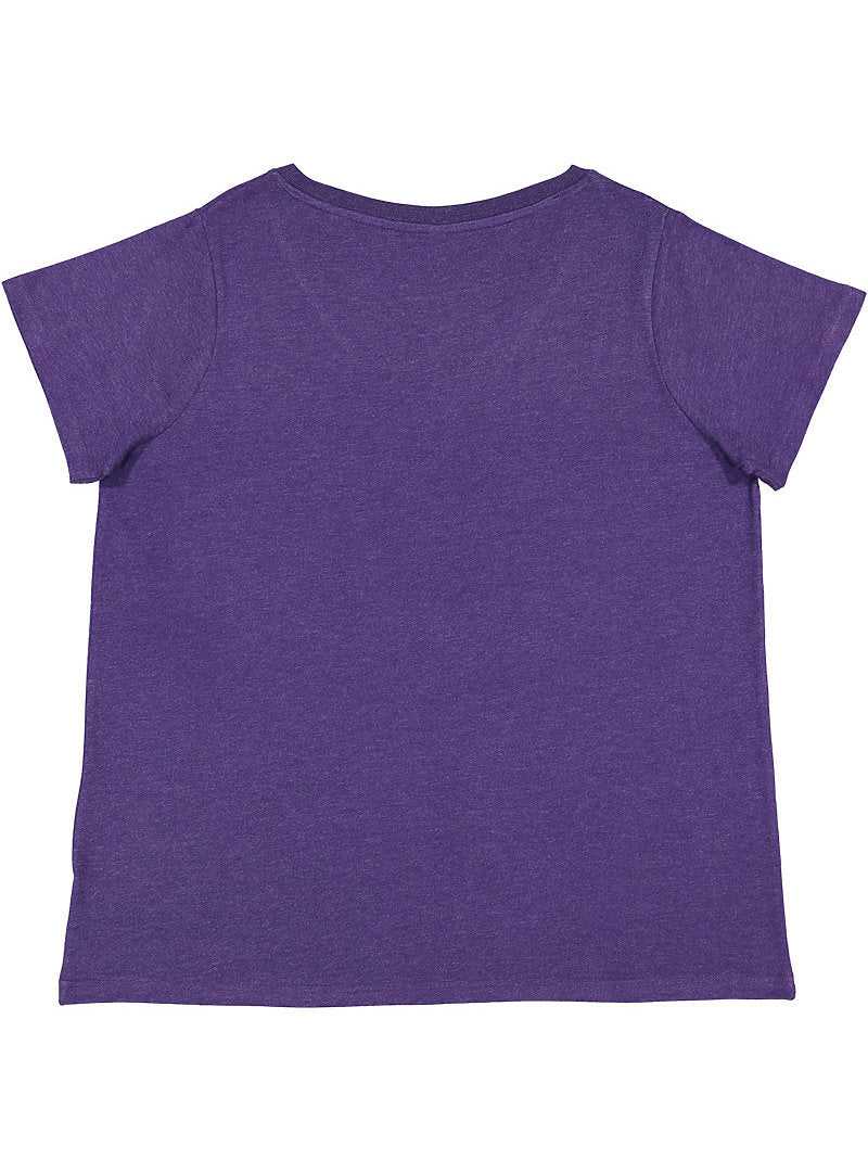 Lat 3817 Curvy Collection Women's Fine Jersey V-Neck Tee - Vintage Purple - HIT a Double - 1