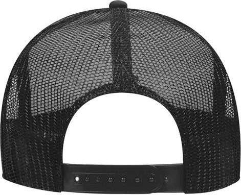 Otto 39-165 Cap 5 Panel High Crown Mesh Back Trucker Hat - 030603 - Blk/Gld/Blk - HIT a Double - 1