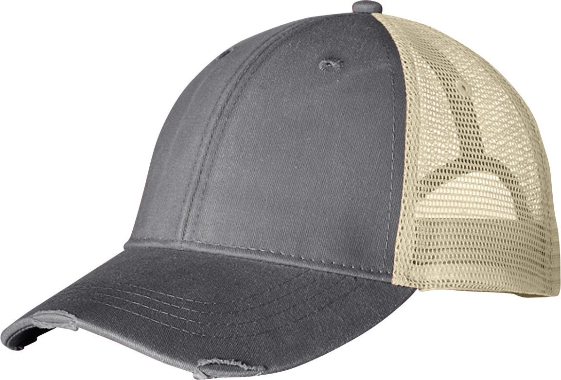 Adams Headwear OL102 Ollie Distressed Cap - Charcoal Tan