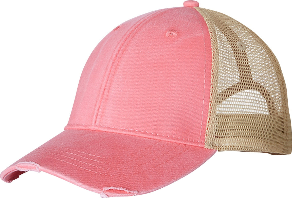 Adams Headwear OL102 Ollie Distressed Cap - Coral Tan