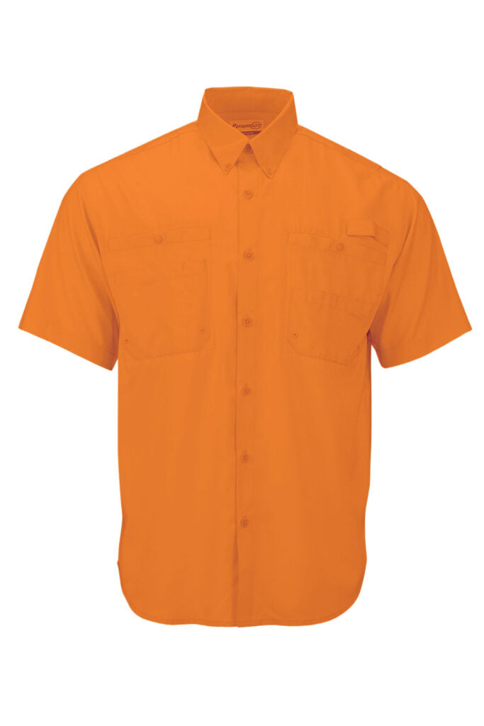 Paragon 700 Hatteras Short Sleeve Woven Shirt - Neon Orange