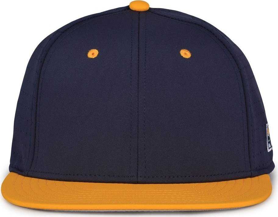 The Game GB998 Perforated GameChanger Cap - Navy Athletic Gold - HIT A Double