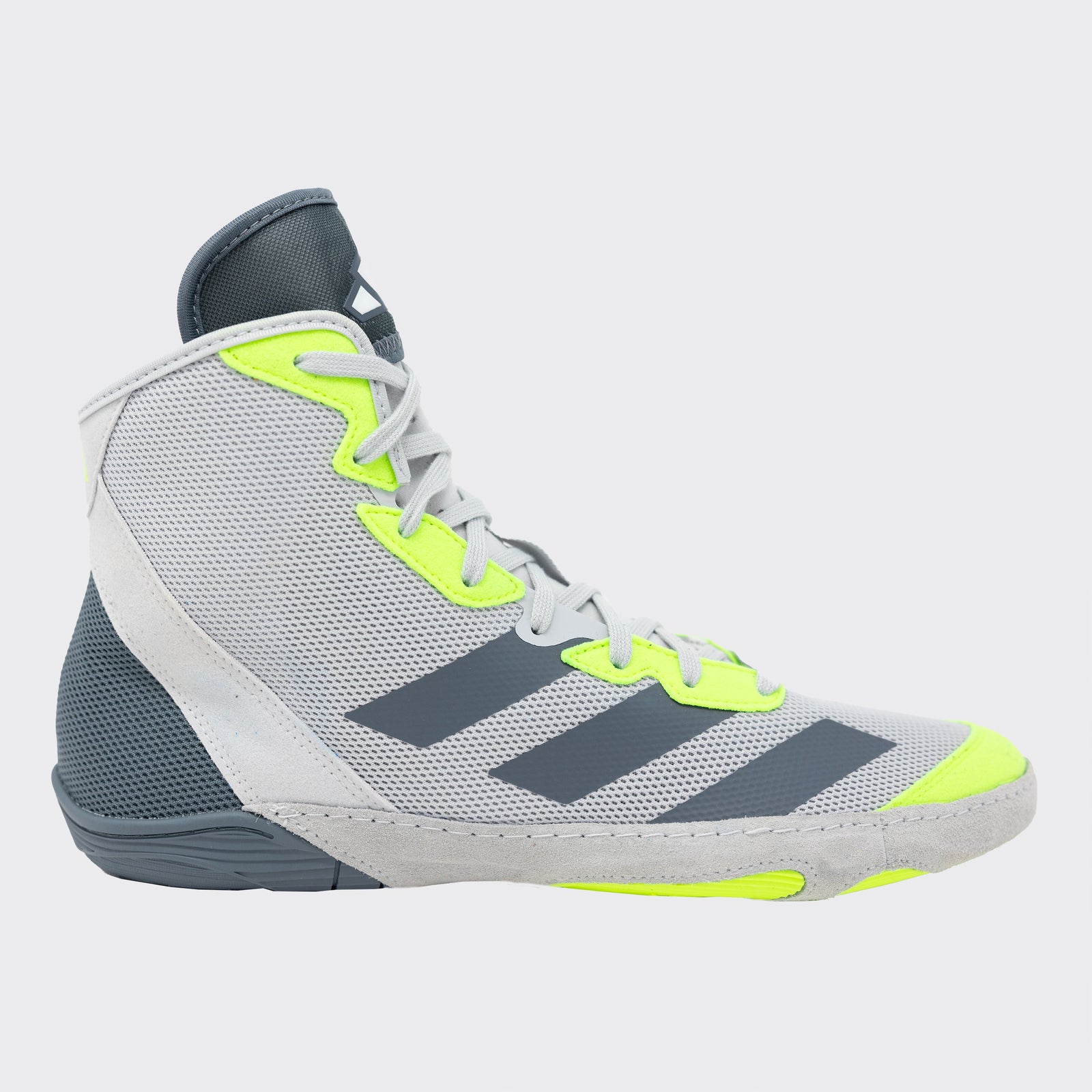 Adidas 233 Adizero Wrestling Shoes  - Light Grey Onyx Solar Yellow - HIT a Double - 1