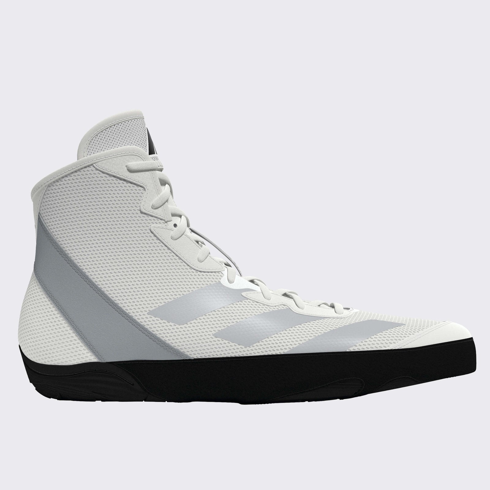 Adidas 233 Adizero Wrestling Shoes  - White Silver Black - HIT a Double - 1