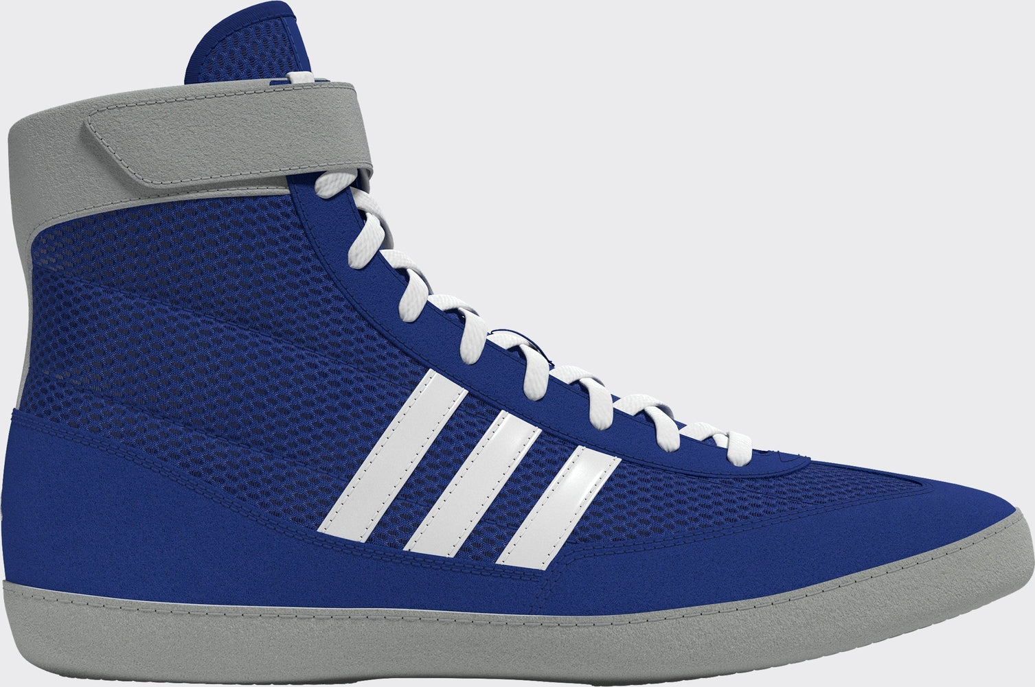 Adidas 234 Combat Speed 4 Wrestling Shoes  - Royal White Grey - HIT a Double - 1