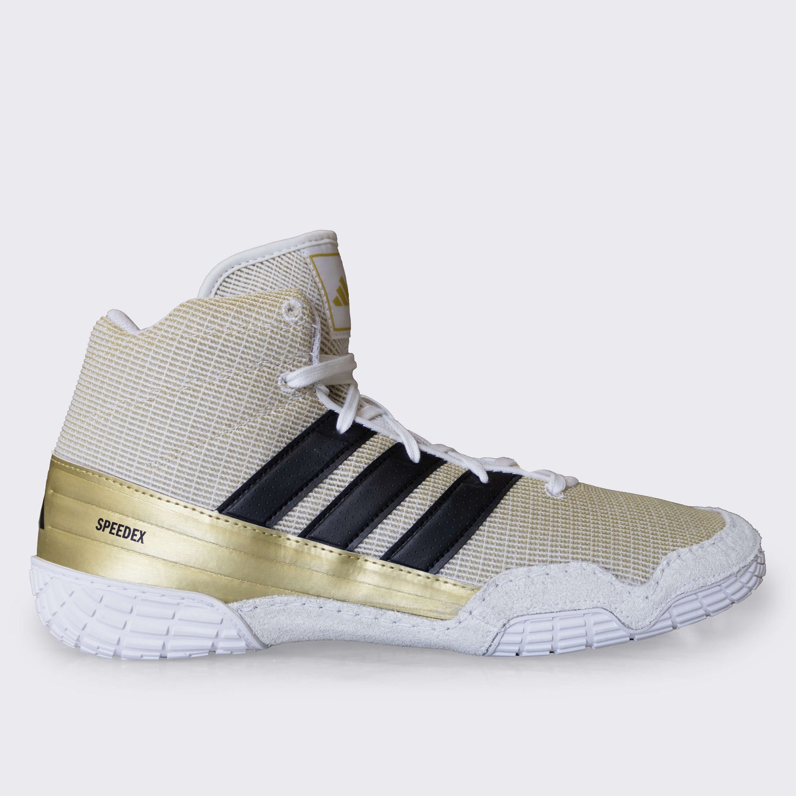 Adidas 237 SpeedEx Youth Wrestling Shoes  - White Black Gold - HIT a Double - 1