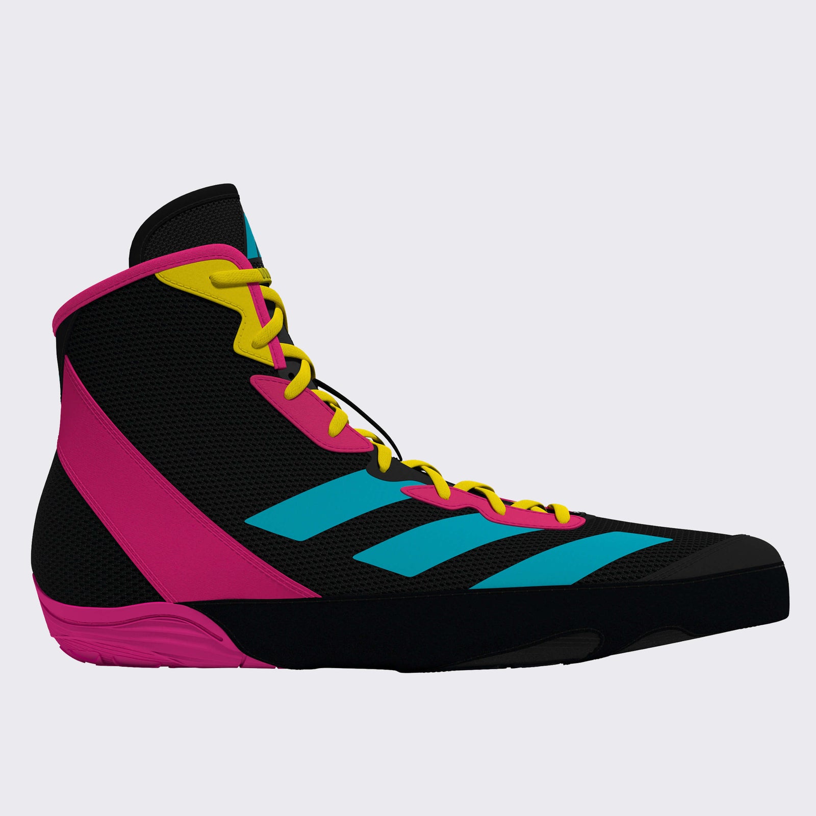 Adidas 233 Adizero Wrestling Shoes  - Black Cyan Pink - HIT a Double - 1
