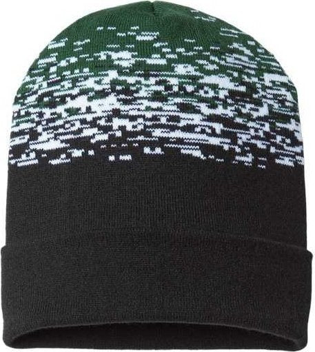 Cap America RKS12 USA-Made Static Cuffed Beanie - Black White Forest - HIT a Double - 1