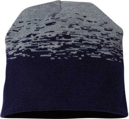 Cap America RKS9 USA-Made Static Beanie - True Navy Heather Gray - HIT a Double - 1
