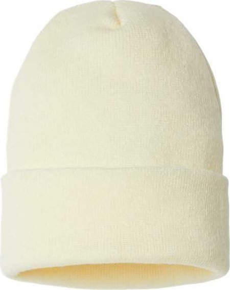 Cap America SKN24 USA-Made Sustainable Cuffed Beanie - Ivory - HIT a Double - 1