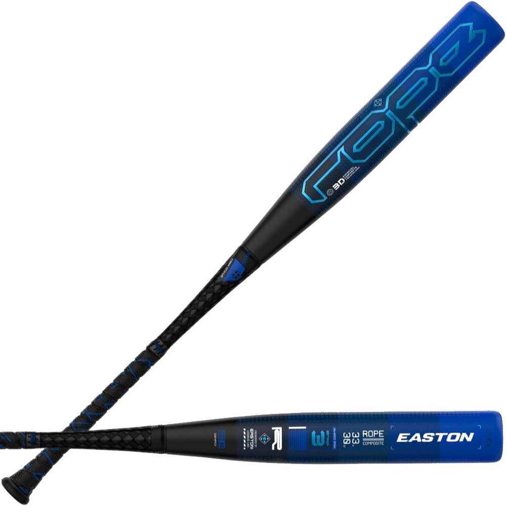Easton 2024 Rope -3 BBCOR Bat EBB4RPE3 - Black Blue - HIT a Double - 1