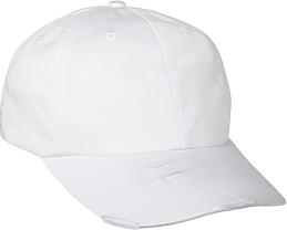 Adams Headwear LP108 Classic Pigment Distressed Cap - White