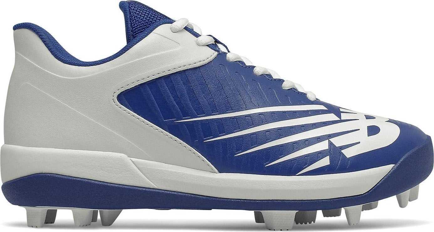 New Balance Youth J4040v6 Low Rubber Molded Cleat - Royal White - HIT a Double - 1