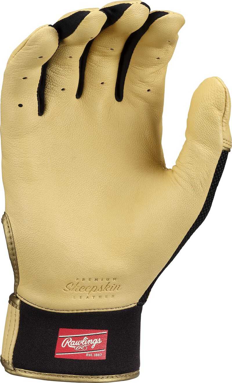 Rawling Pro Preferred Adult Batting Gloves - Camel Black - HIT a Double - 2