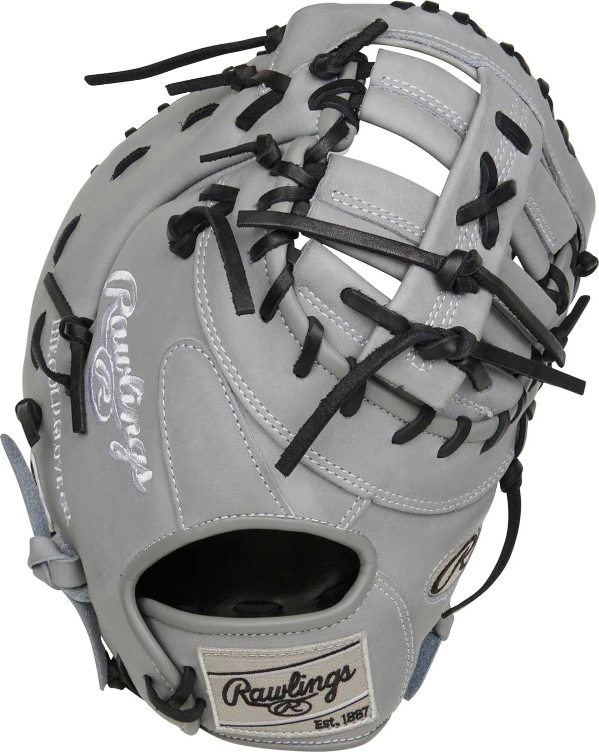 Rawlings Heart of the Hide Contour 12.25" 1st Base Mitt PRORDCTU-10G - Gray Black - HIT a Double - 1