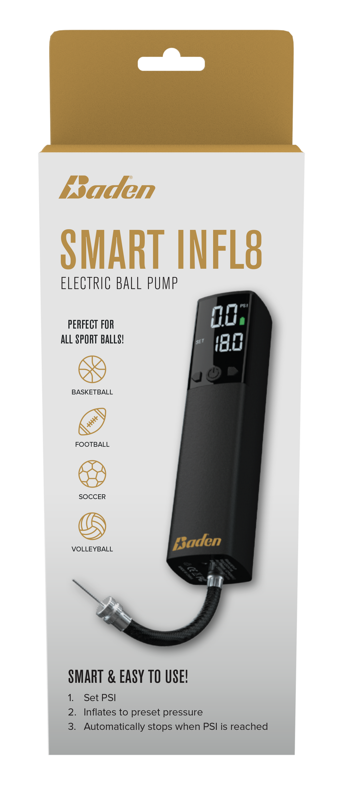 Baden Sports Smart Infl8 Electric Ball Pump