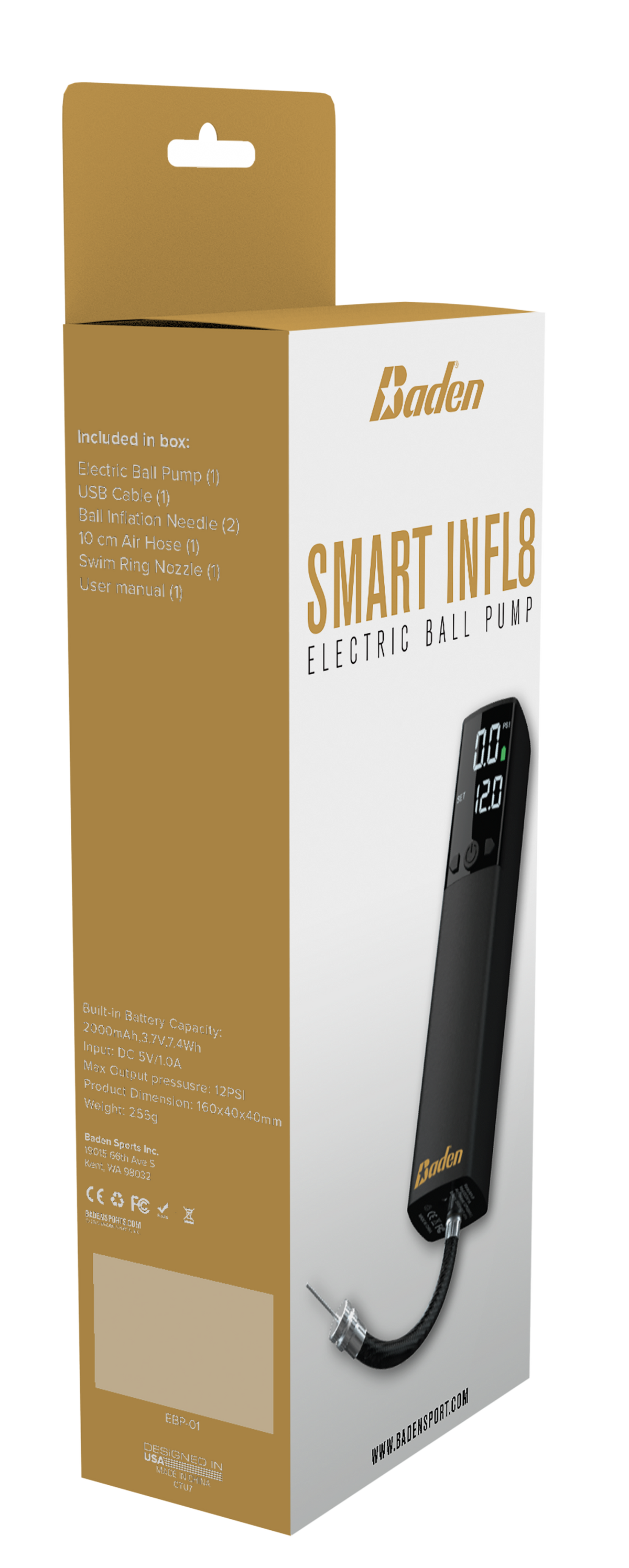 Baden Sports Smart Infl8 Electric Ball Pump