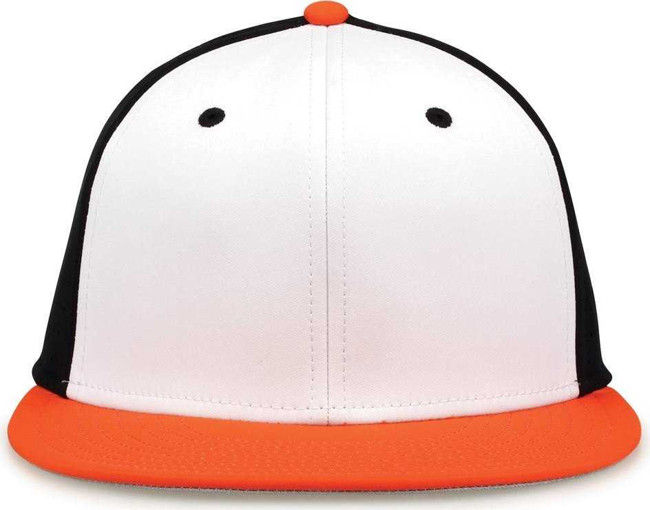 The Game GB998 Perforated GameChanger Cap - White Black Orange - HIT a Double - 1