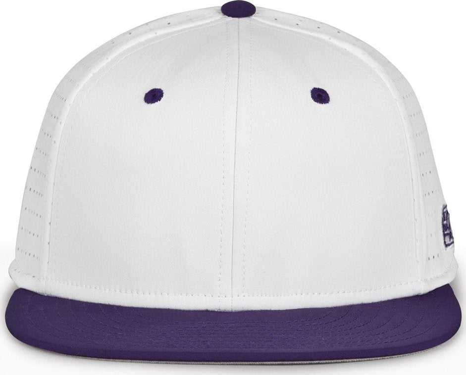 The Game GB999 Low Pro Perforated GameChanger Cap - White Purple - HIT a Double - 1