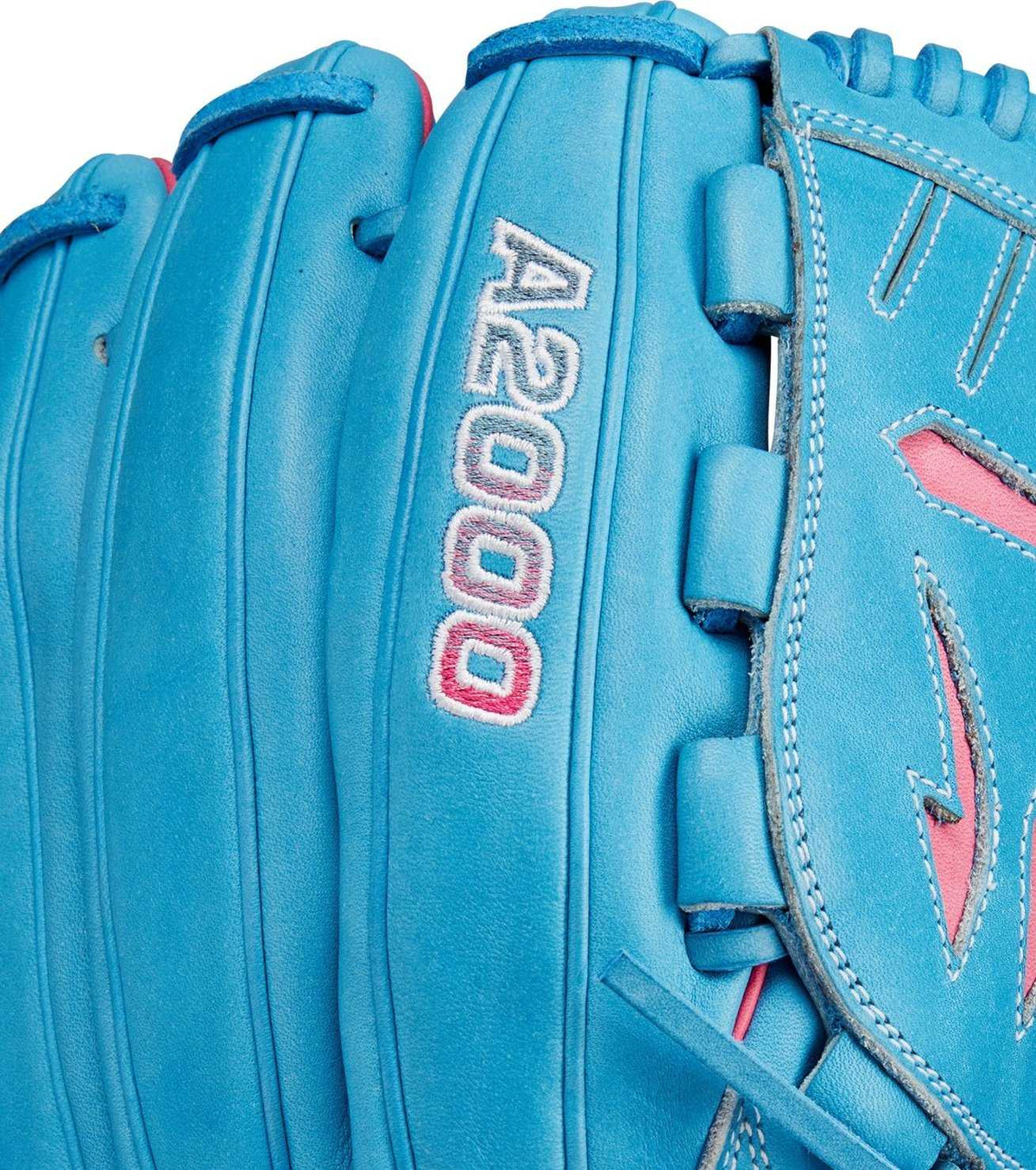 Wilson A2000 B23 12.00&quot;Pitcher&#39;s Glove May 2024 GOTM WBW10224712 - Sky Blue Flamingo Pink - HIT a Double - 7