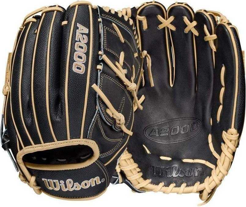 Wilson A2000 B2SS 12.00" Pitcher's Baseball Glove - Black Blonde - HIT a Double - 1