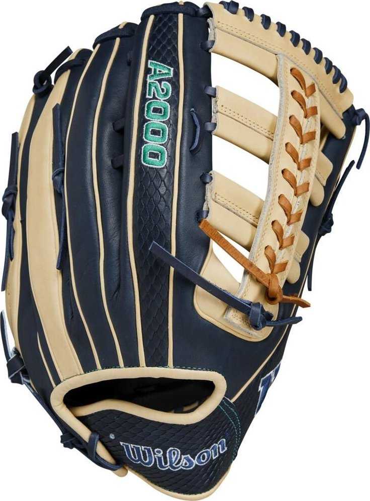 Wilson A2000 Julio Rodriguez JR44 GM 12.75" Outfield Glove WBW1016351275 - Blonde Navy - HIT a Double - 1