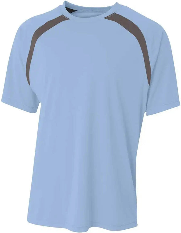 Spartan Short Sleeve Color Block Light Blue HIT a Double