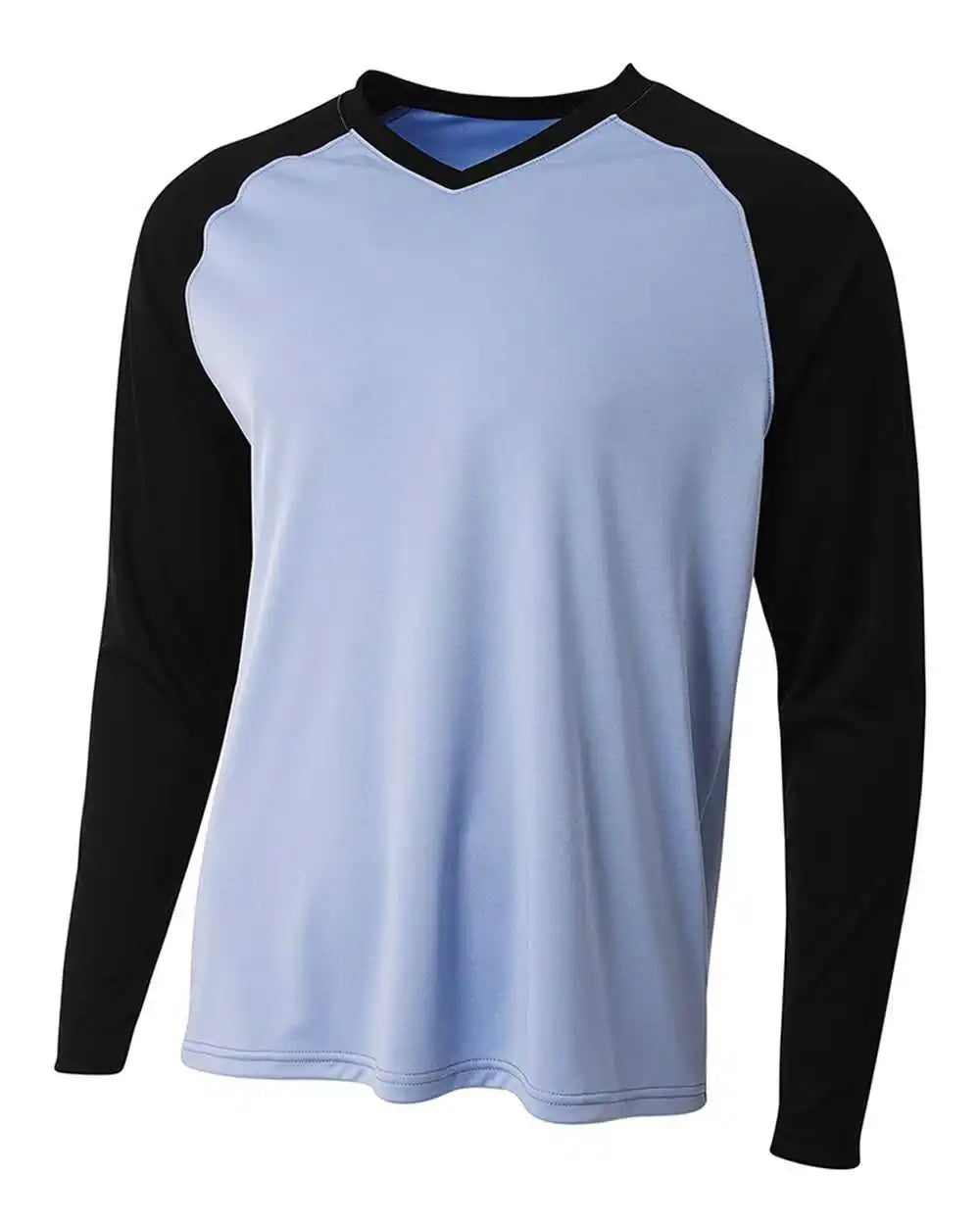 A4 N3374 Long Sleeve Strike Raglan Tee - Light Blue Blk