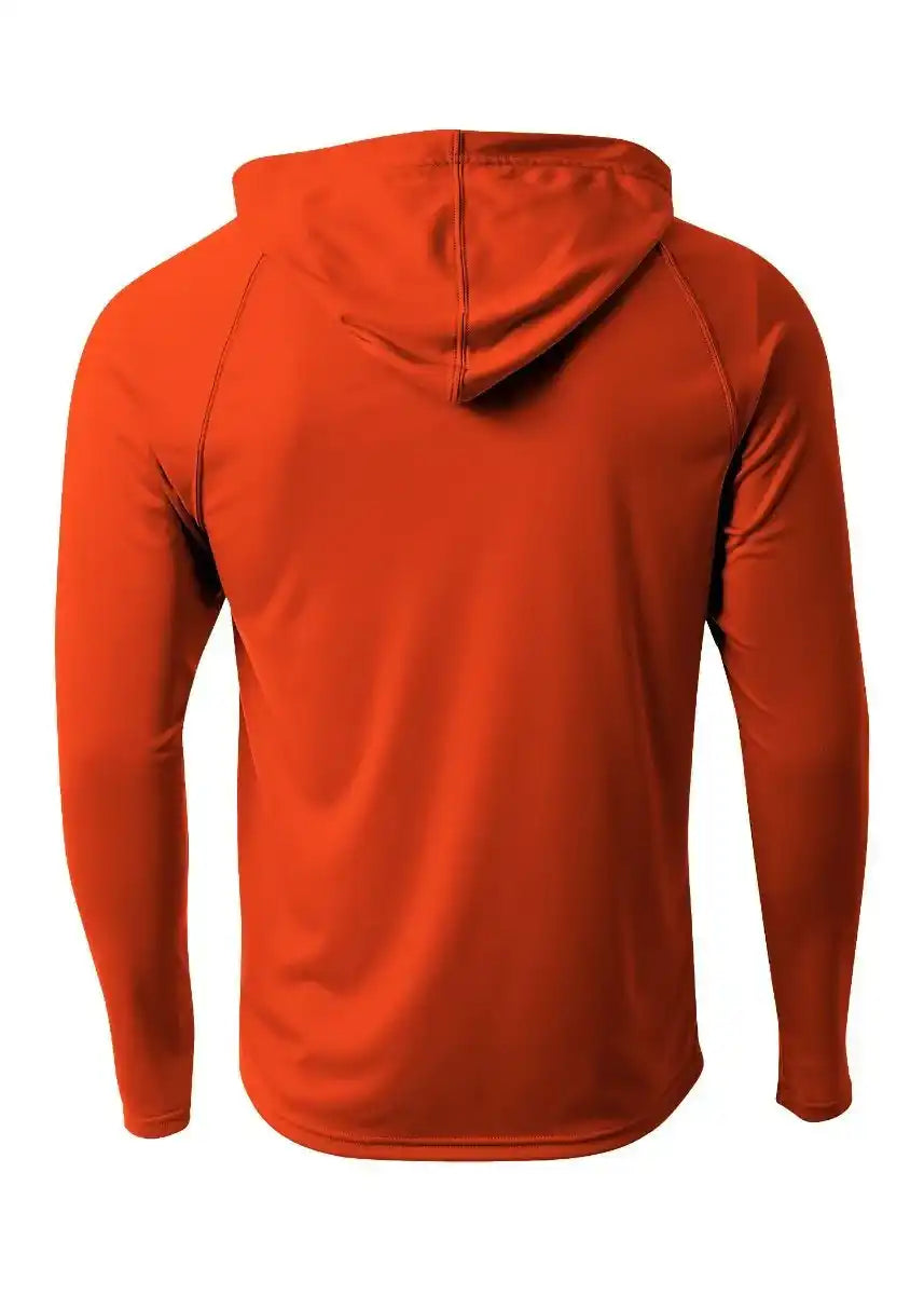 A4 N3409 Long Sleeve Hooded Tee - Athletic Orange