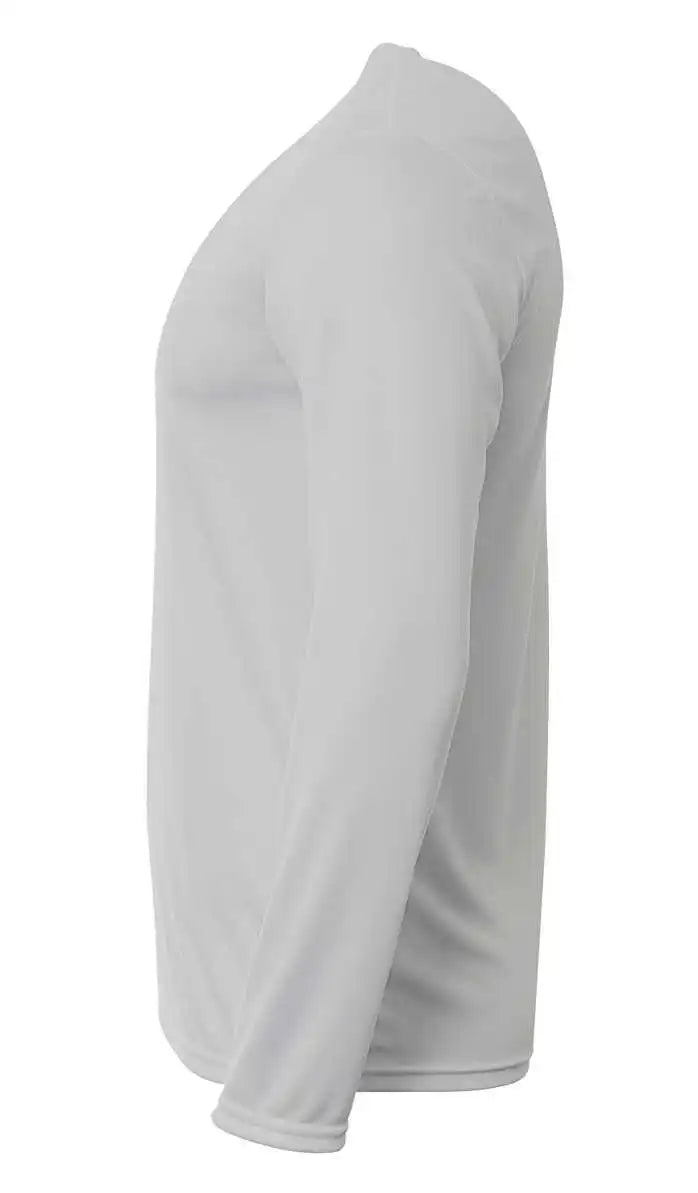 A4 N3425 Adult Sprint Long Sleeve Tee - Silver