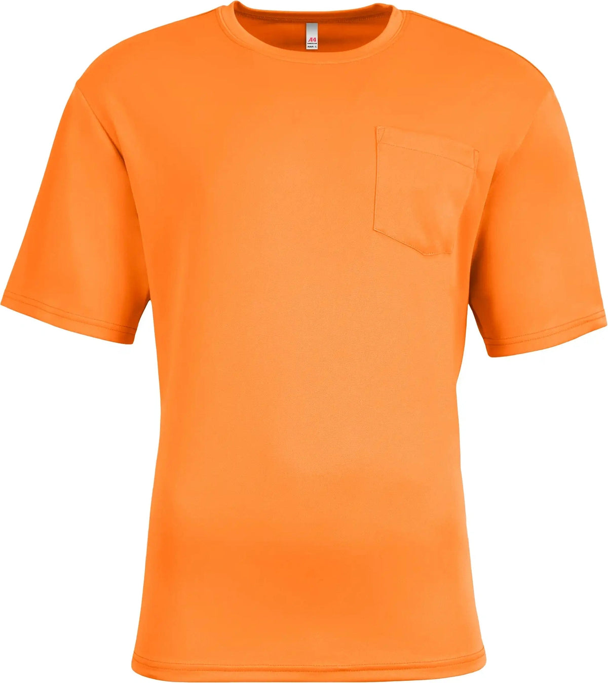 A4 N3515 Sprint Short Sleeve Pocket Tee - Safety Orange - Safety Orange / Xs