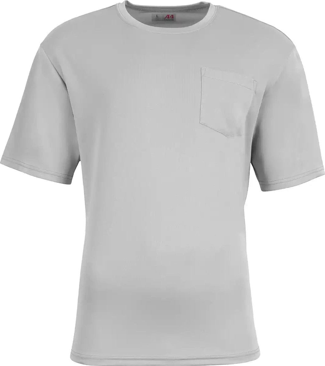 A4 N3515 Sprint Short Sleeve Pocket Tee - Silver - Silver / Xs