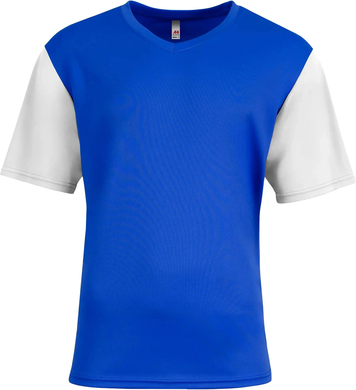 A4 N3541 Sprint Color Block V-neck - Royal/white - Royal/white / Xs