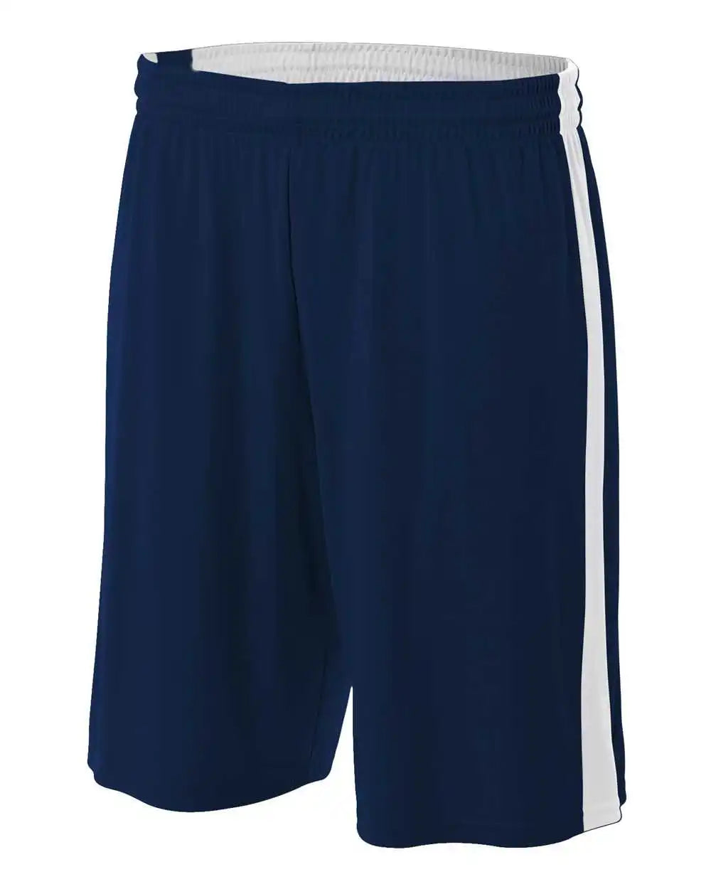 A4 N5284 Reversible Moisture Management 10’’ Short - Navy White