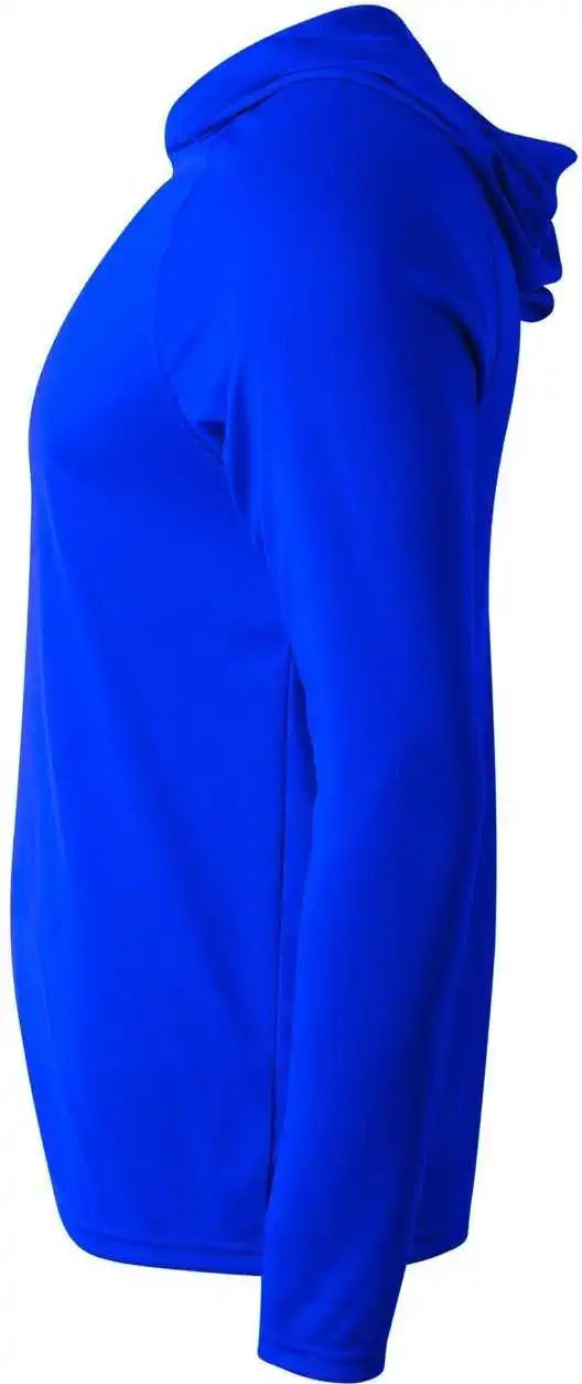 A4 Nb3409 Long Sleeve Hooded Tee - Royal