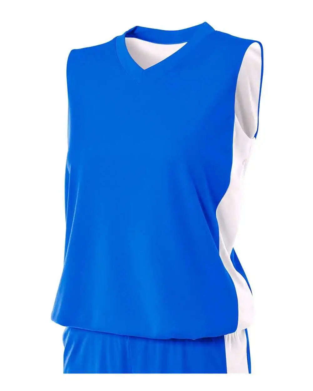 A4 Nw2320 Women’s Reversible Moisture Management Muscle - Royal White