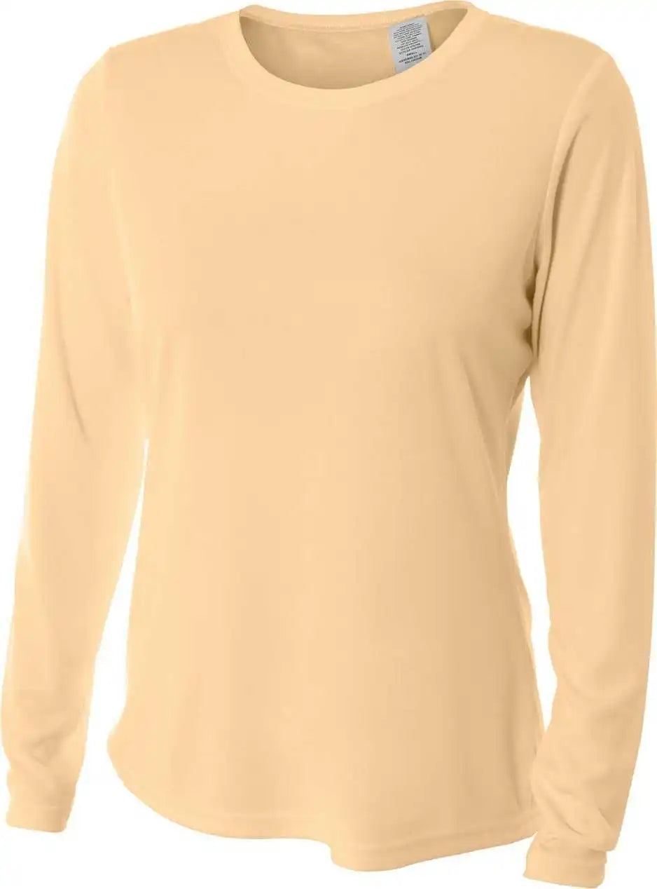 A4 Nw3002 Ladies’ Long Sleeve Cooling Performance Crew T-shirt - Melon