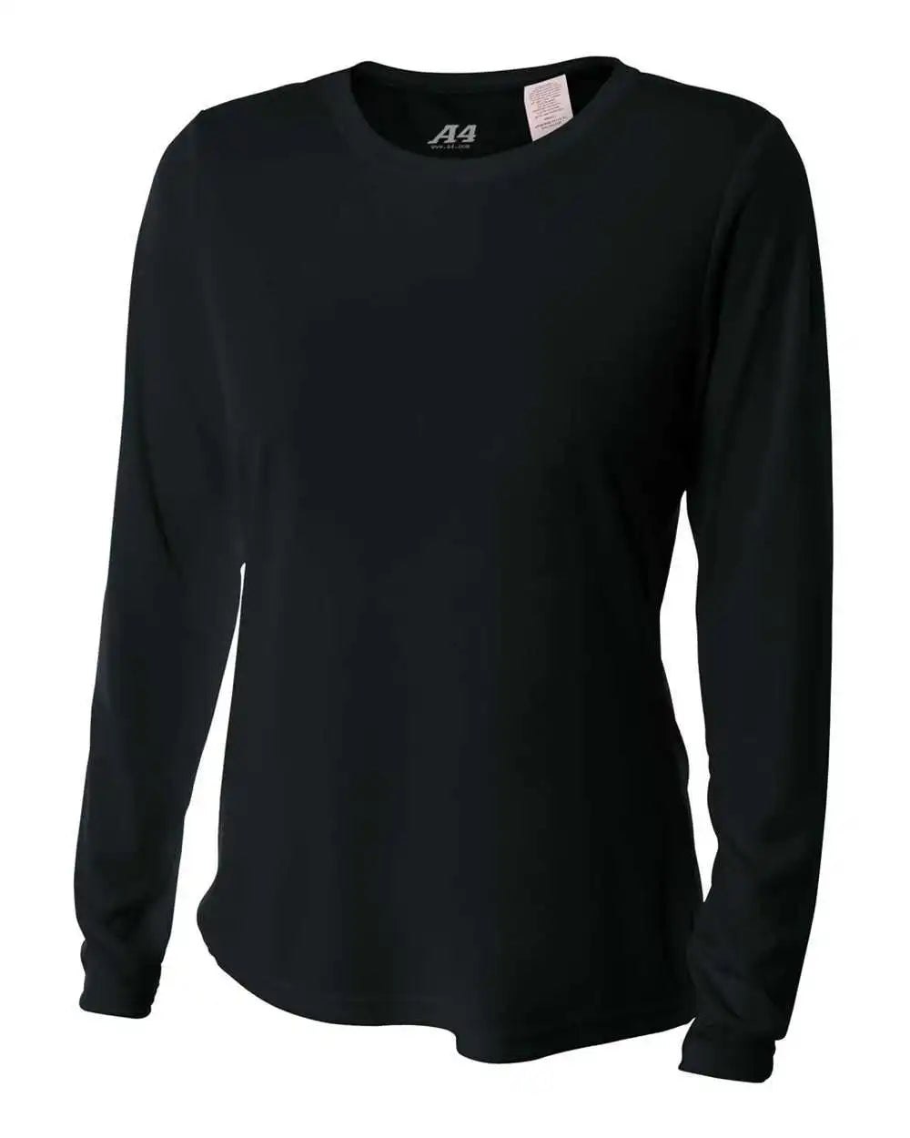 A4 Nw3002 Women’s Long Sleeve Performance Crew - Black